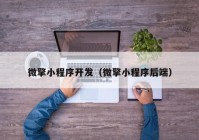 微擎小程序开发（微擎小程序后端）